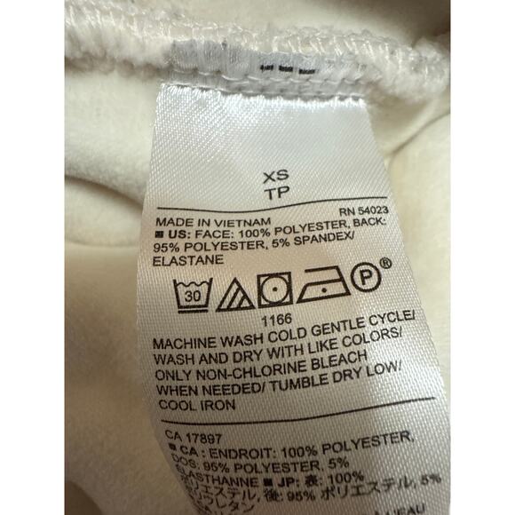 Banana Republic Cream Long Sleeve Full Zip Teddy Sherpa Bomber Jacket Size XS - Picture 5 of 5